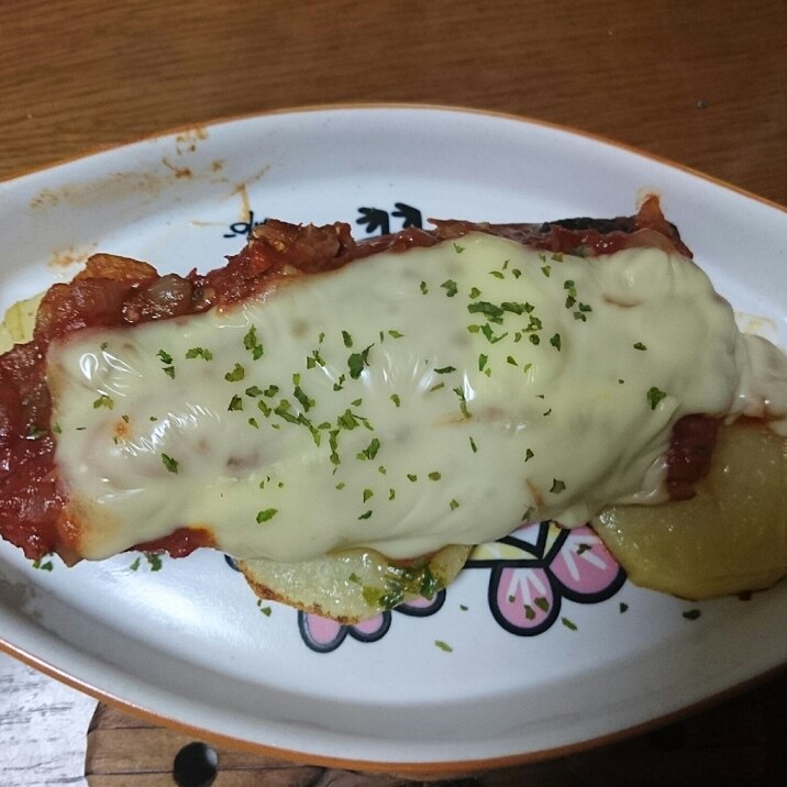 さばのトマトチーズ焼き